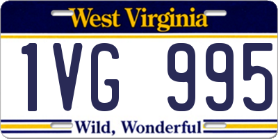 WV license plate 1VG995
