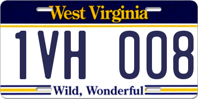 WV license plate 1VH008