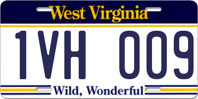 WV license plate 1VH009