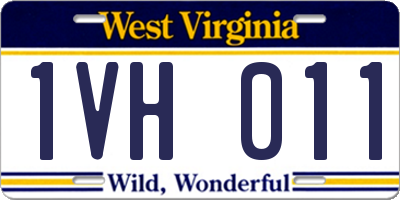 WV license plate 1VH011