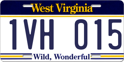 WV license plate 1VH015