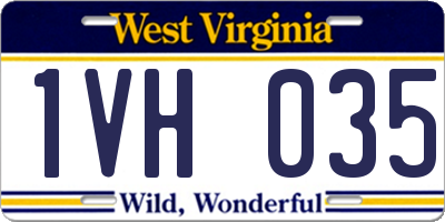 WV license plate 1VH035