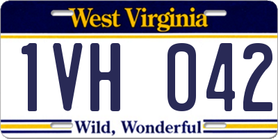 WV license plate 1VH042