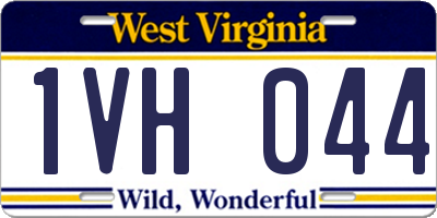 WV license plate 1VH044