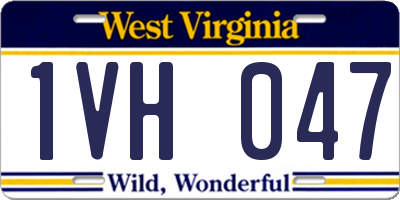 WV license plate 1VH047