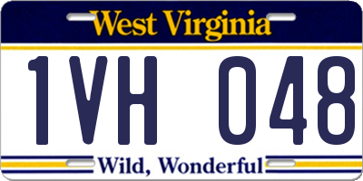 WV license plate 1VH048
