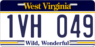 WV license plate 1VH049