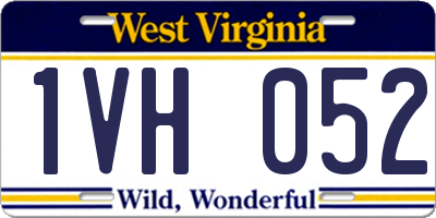 WV license plate 1VH052