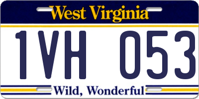 WV license plate 1VH053