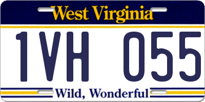 WV license plate 1VH055