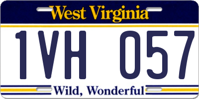 WV license plate 1VH057
