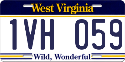 WV license plate 1VH059
