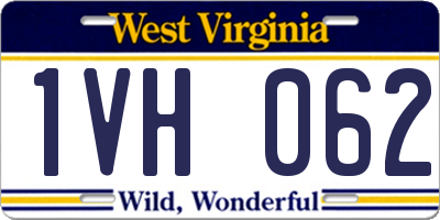 WV license plate 1VH062