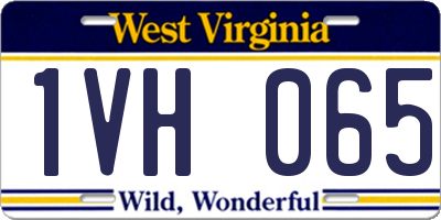 WV license plate 1VH065