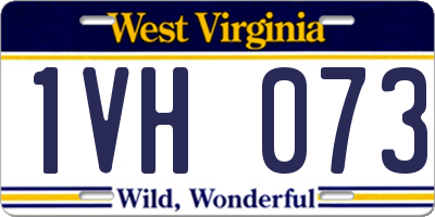 WV license plate 1VH073