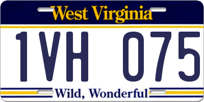 WV license plate 1VH075