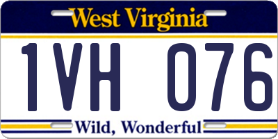 WV license plate 1VH076