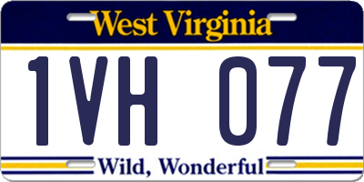 WV license plate 1VH077