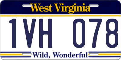 WV license plate 1VH078