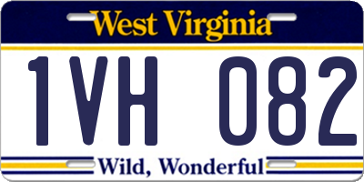 WV license plate 1VH082