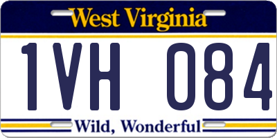 WV license plate 1VH084