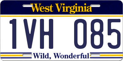 WV license plate 1VH085