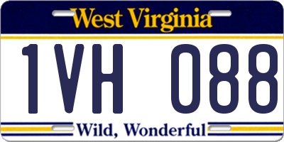 WV license plate 1VH088