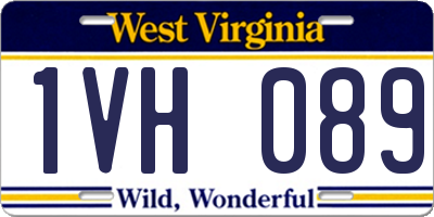 WV license plate 1VH089