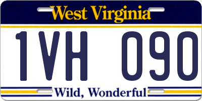 WV license plate 1VH090