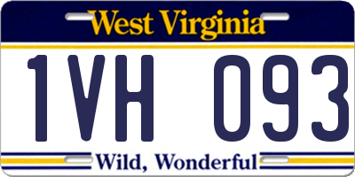 WV license plate 1VH093