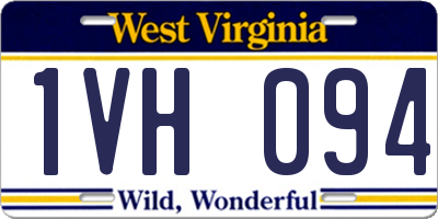 WV license plate 1VH094