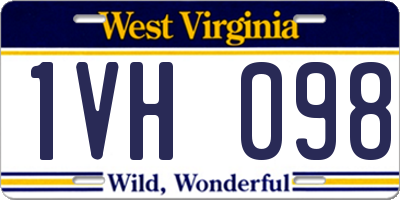 WV license plate 1VH098