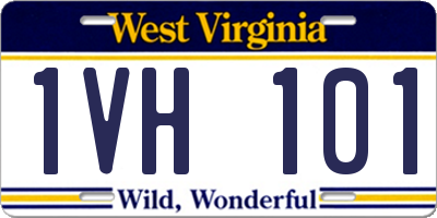 WV license plate 1VH101