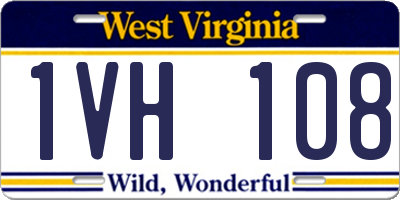 WV license plate 1VH108