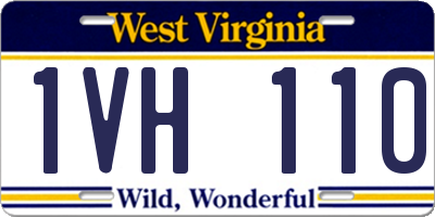 WV license plate 1VH110