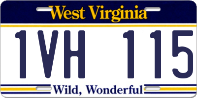WV license plate 1VH115