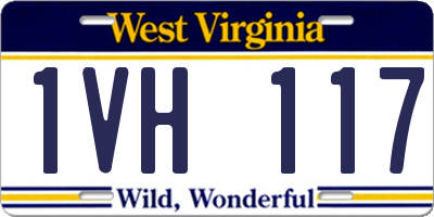 WV license plate 1VH117