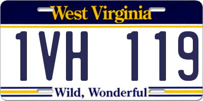 WV license plate 1VH119