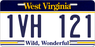 WV license plate 1VH121