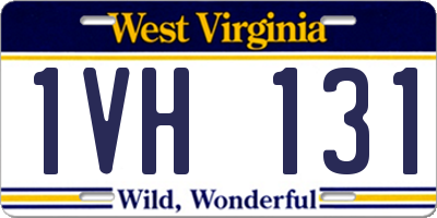 WV license plate 1VH131