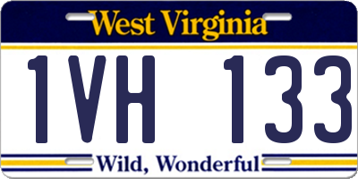 WV license plate 1VH133