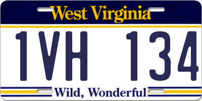 WV license plate 1VH134
