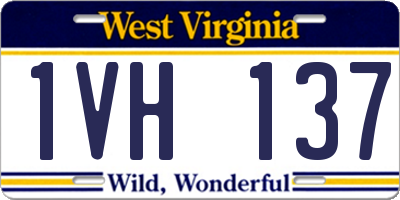 WV license plate 1VH137