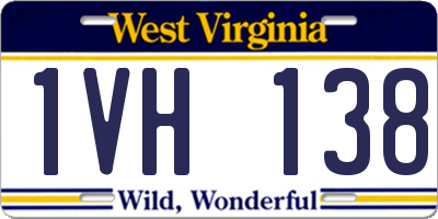 WV license plate 1VH138
