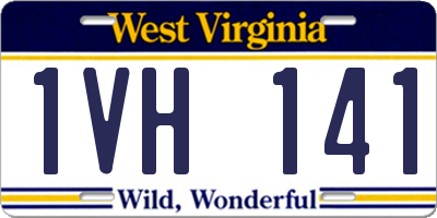 WV license plate 1VH141