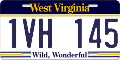 WV license plate 1VH145