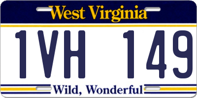 WV license plate 1VH149