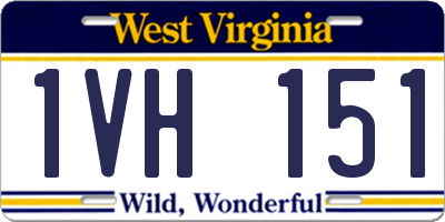 WV license plate 1VH151