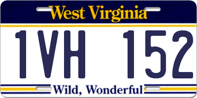 WV license plate 1VH152