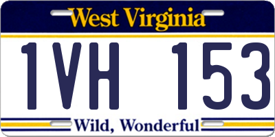 WV license plate 1VH153